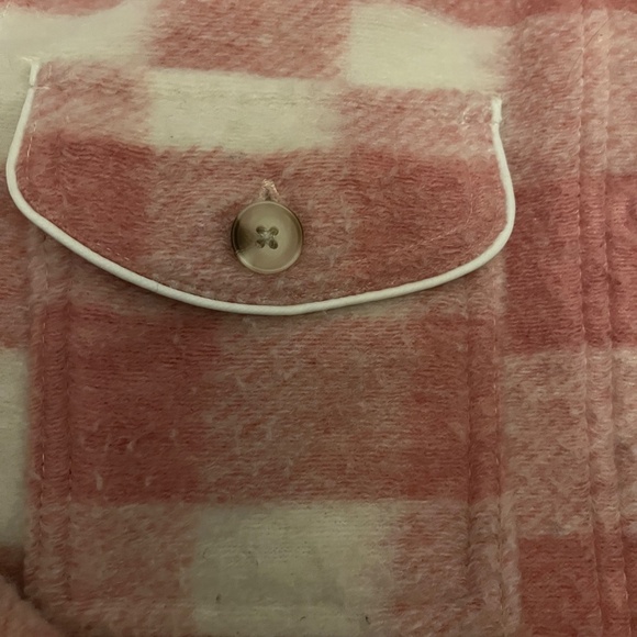 Joe Fresh Jillian Harris Girls Pink & Cream Shacket - Picture 3 of 4